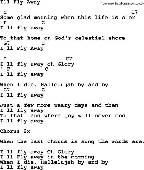 i'll fly away chords lyrics